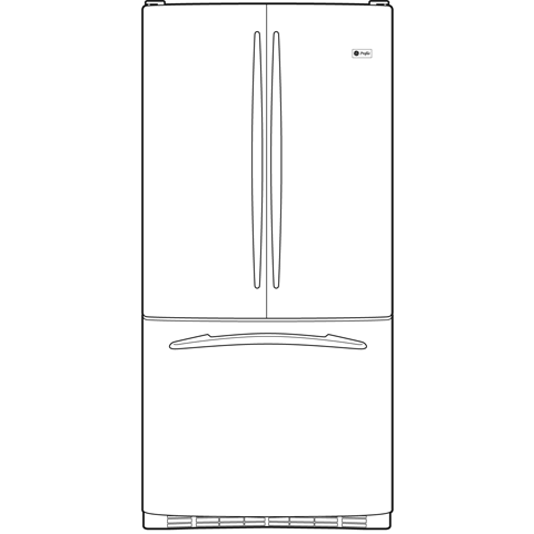 22.2 Cu. Ft. French-Door Refrigerator with Internal Water Dispenser PFS22MIWBB
