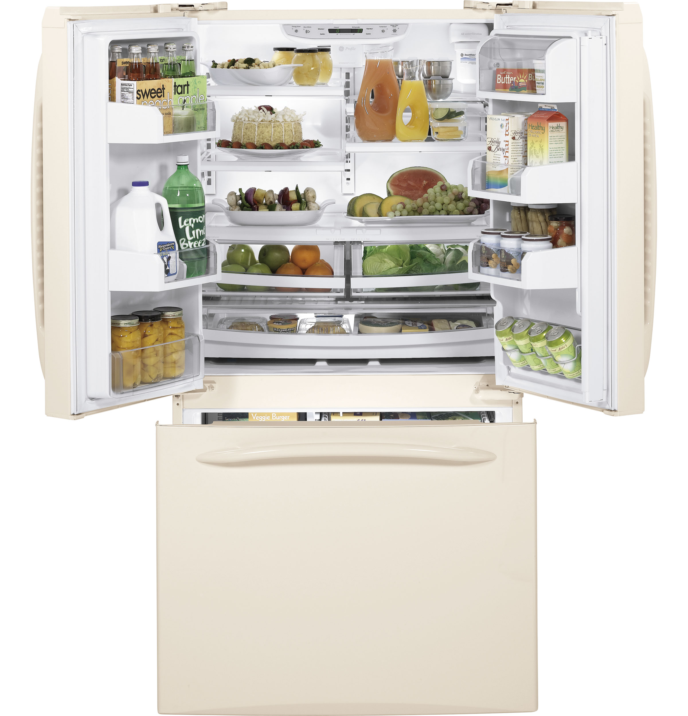 GE Profile 24.9 Cu. Ft. French-Door Refrigerator with Icemaker Bisque PFSF5NFCCC Picture 1