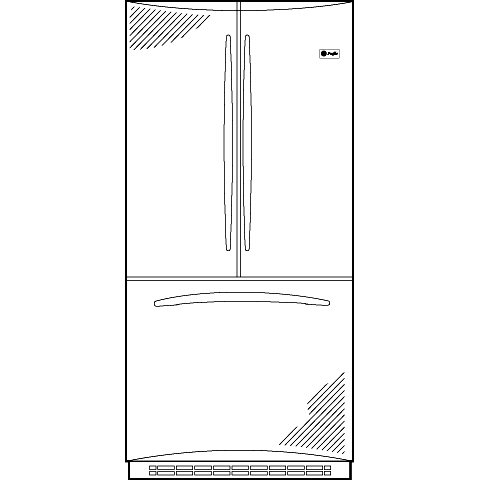 22.0 Cu. Ft. Refrigerator with Internal Dispenser PFSS2MIYSS