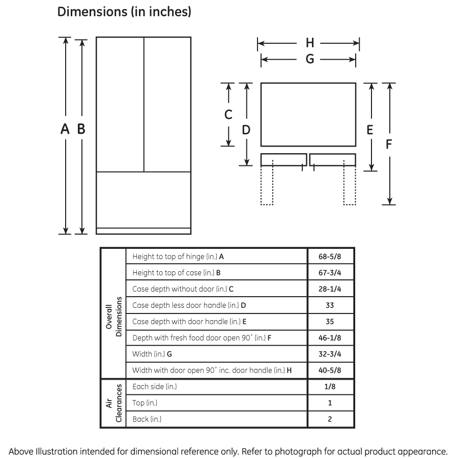 22.0 Cu. Ft. Refrigerator with Internal Dispenser PFSS2MIYSS