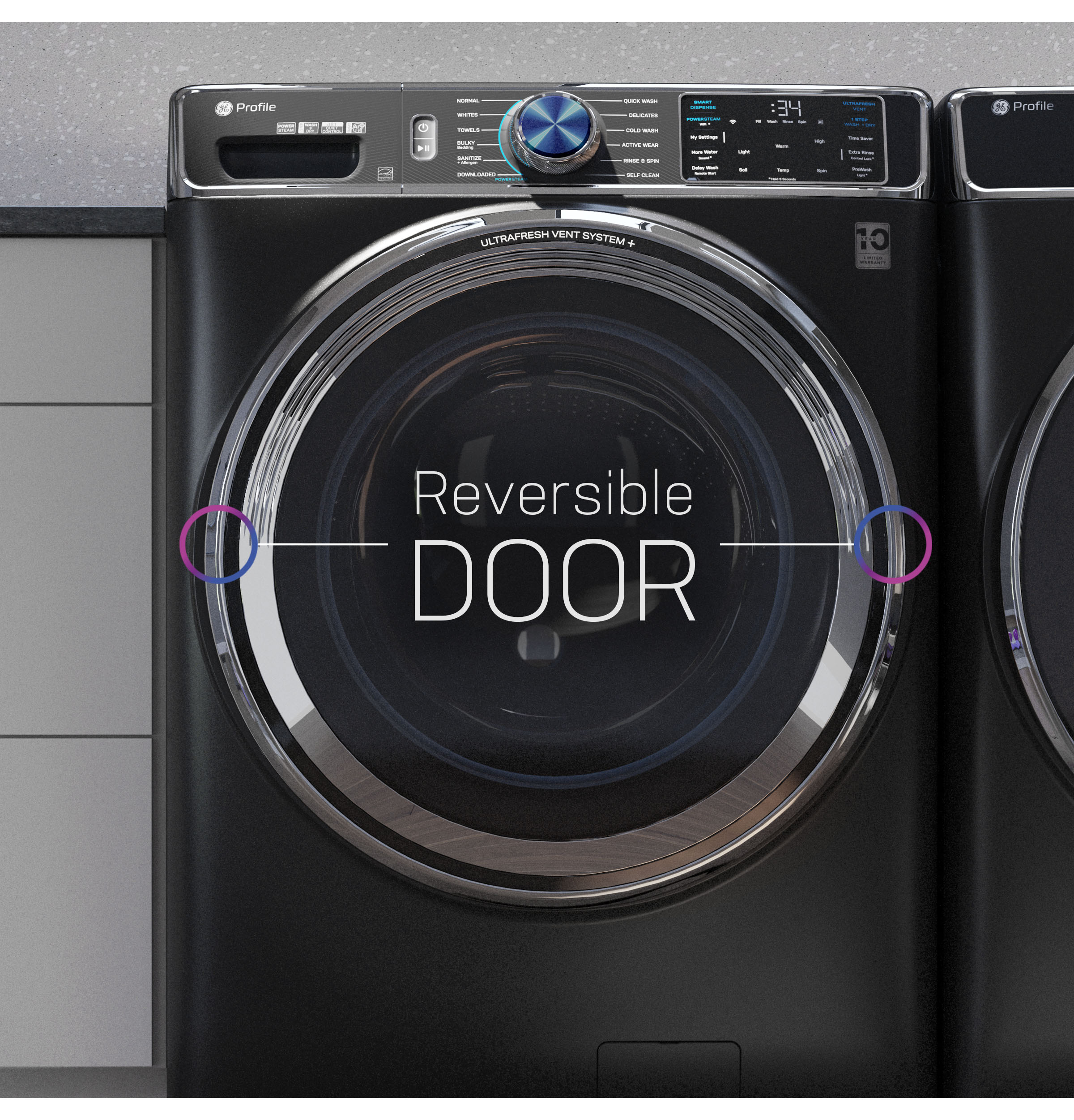 5.5 cu. ft. Capacity Smart Front Load Steam Washer with UltraFresh Vent System+ and Smart Wash & Smart Rinse view 12
