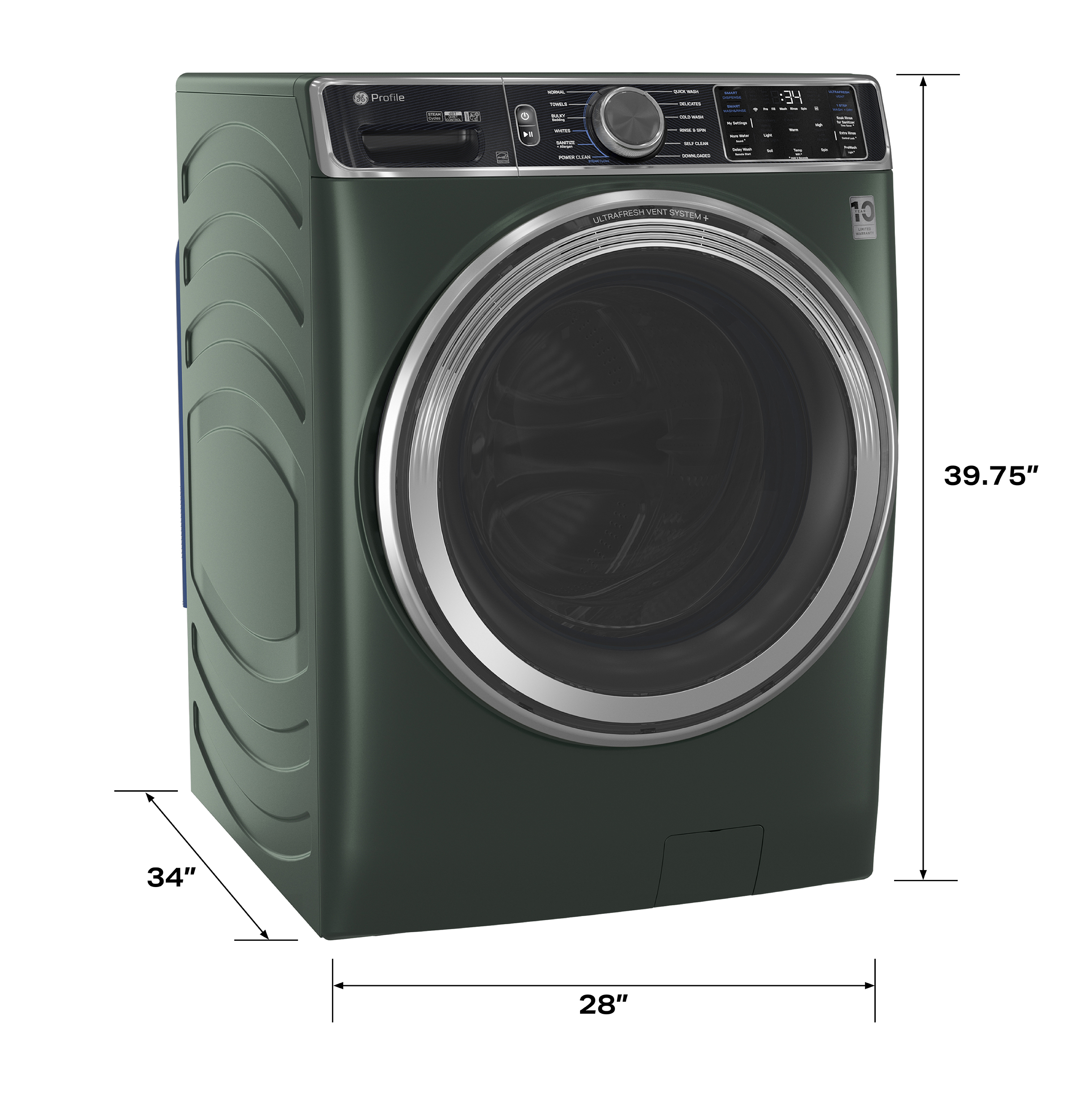 5.5 cu. ft. Capacity Smart Front Load Steam Washer with UltraFresh Vent System+ and Smart Wash & Smart Rinse view 6