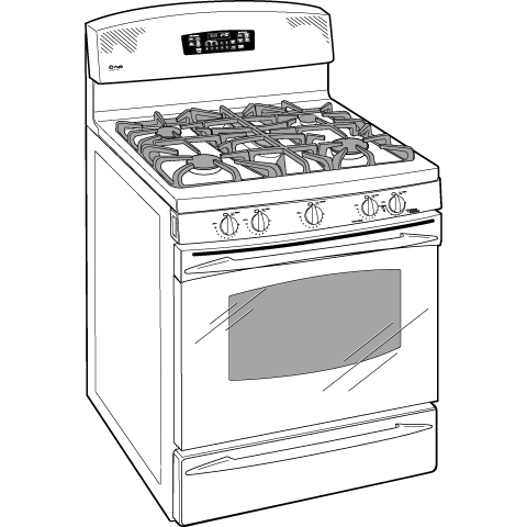 30" Free-Standing Self Clean Gas Range with Warming Drawer PGB908DEMBB, product image 2 of 3
