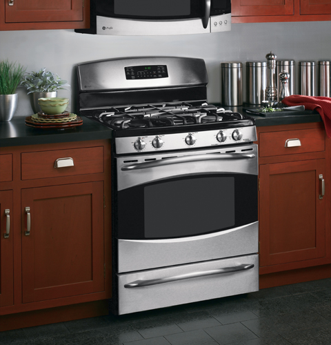30" Free-Standing Self Clean Gas Range with Warming Drawer PGB908SEMSS, product image 2 of 3
