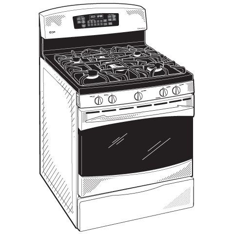 30" Free-Standing Self Clean Gas Range PGB910SETSS, product image 2 of 3