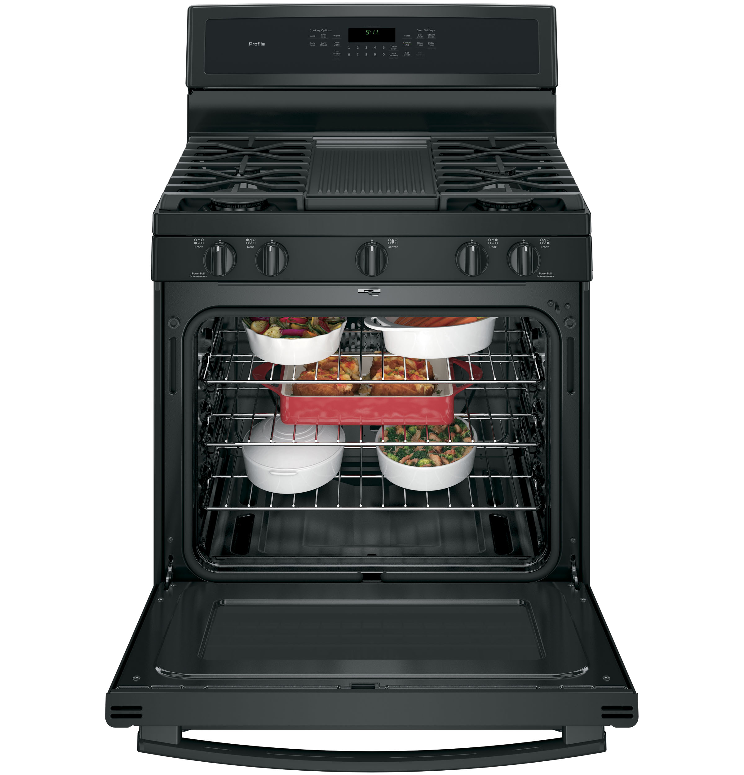 Series 30" Free-Standing Gas Convection Range PGB911DEJBB, product image 16 of 19