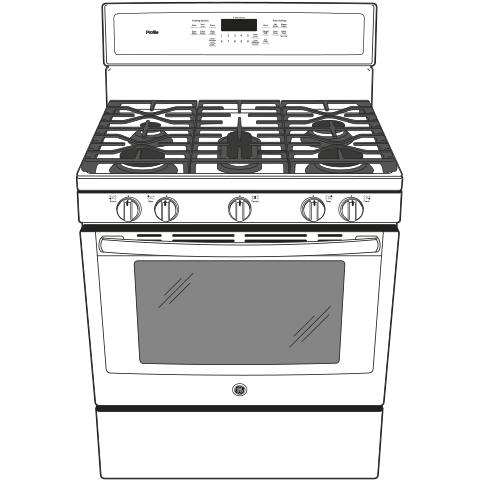 Series 30" Free-Standing Gas Convection Range PGB911DEJBB, product image 18 of 19