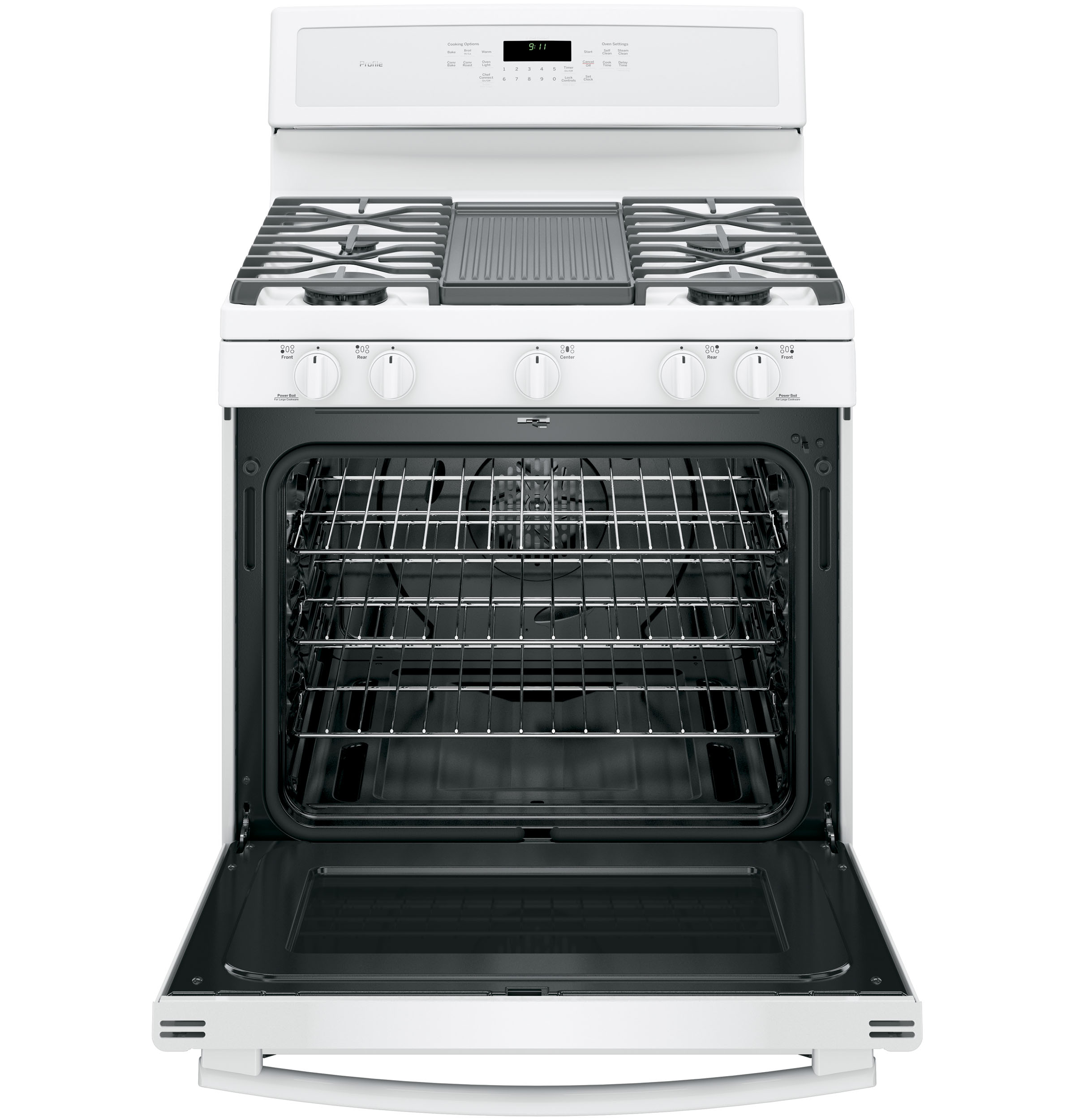 Series 30" Free-Standing Gas Convection Range PGB911DEJWW, product image 5 of 23