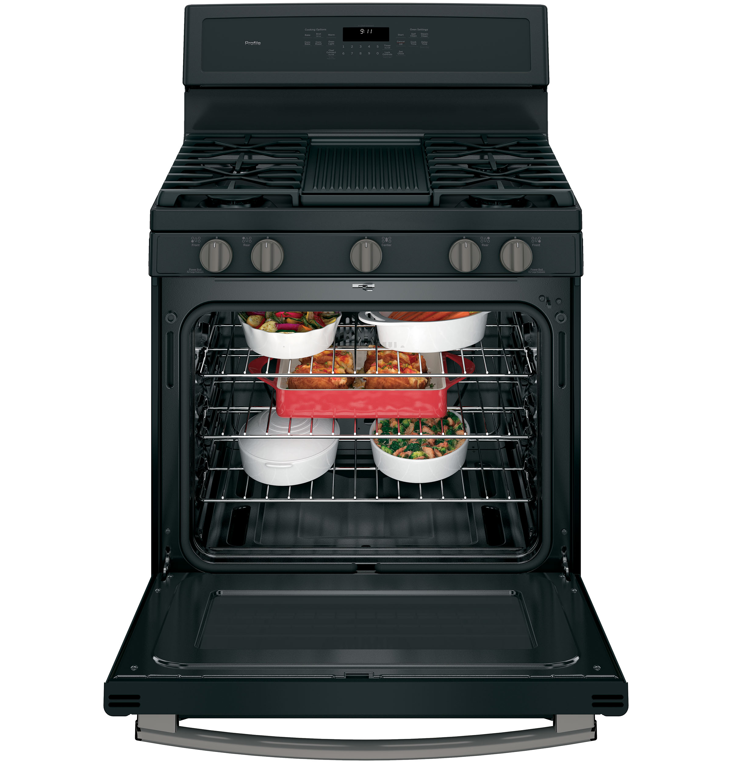 30" Free-Standing Gas Convection Range PGB911FEJDS, product image 2 of 10