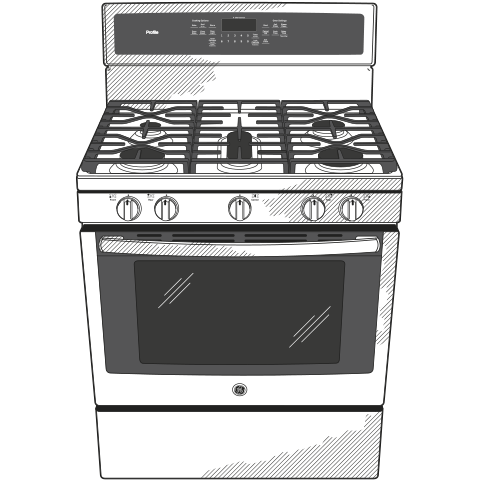 30" Free-Standing Gas Convection Range PGB911ZEJSS, product image 23 of 23
