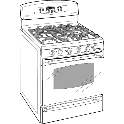 30" Free-Standing Gas Range with Baking Drawer PGB918DEMWW, product image 2 of 3
