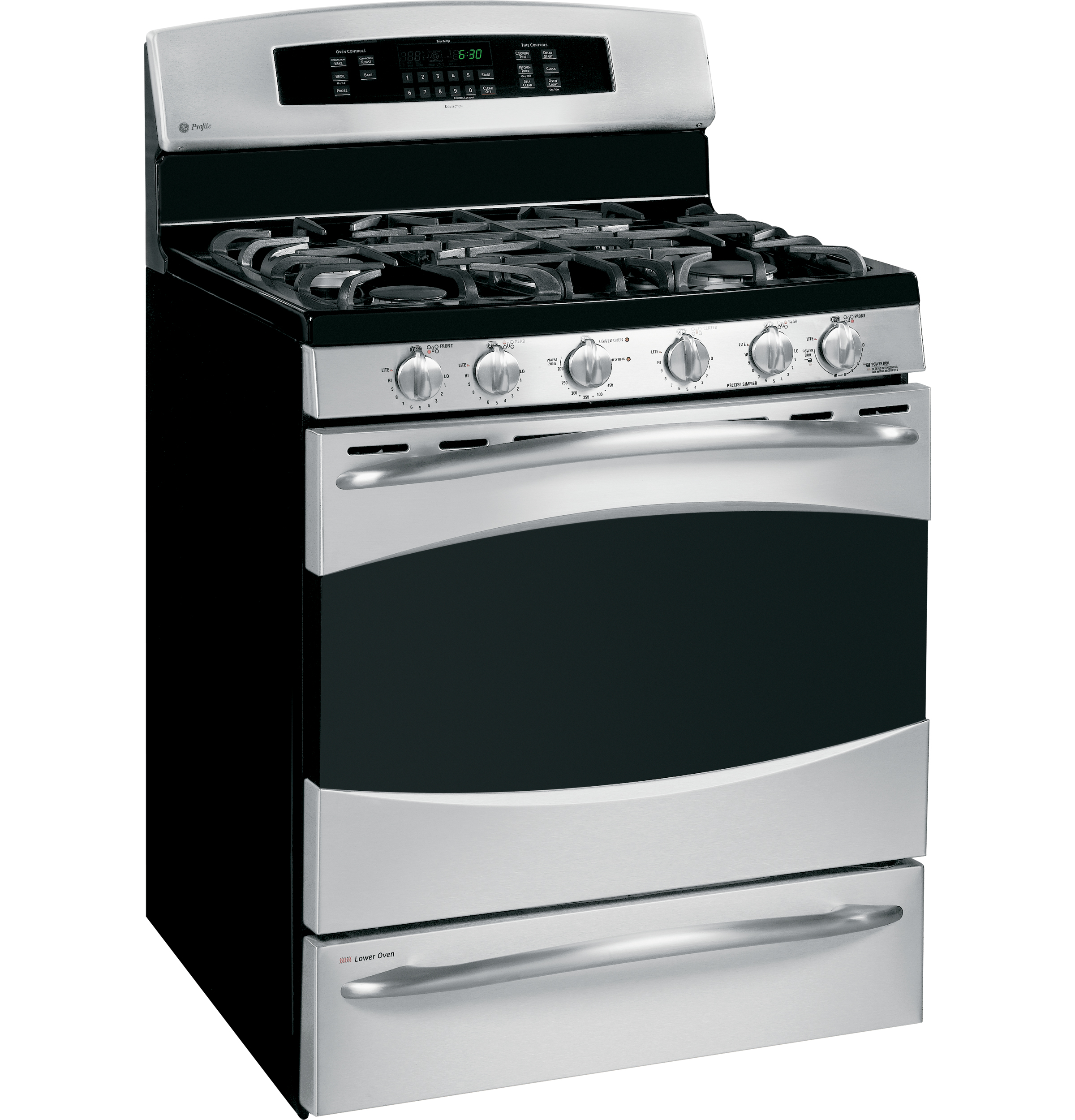 30" Free-Standing Gas Range with Baking Drawer PGB918SEMSS, product image 2 of 4