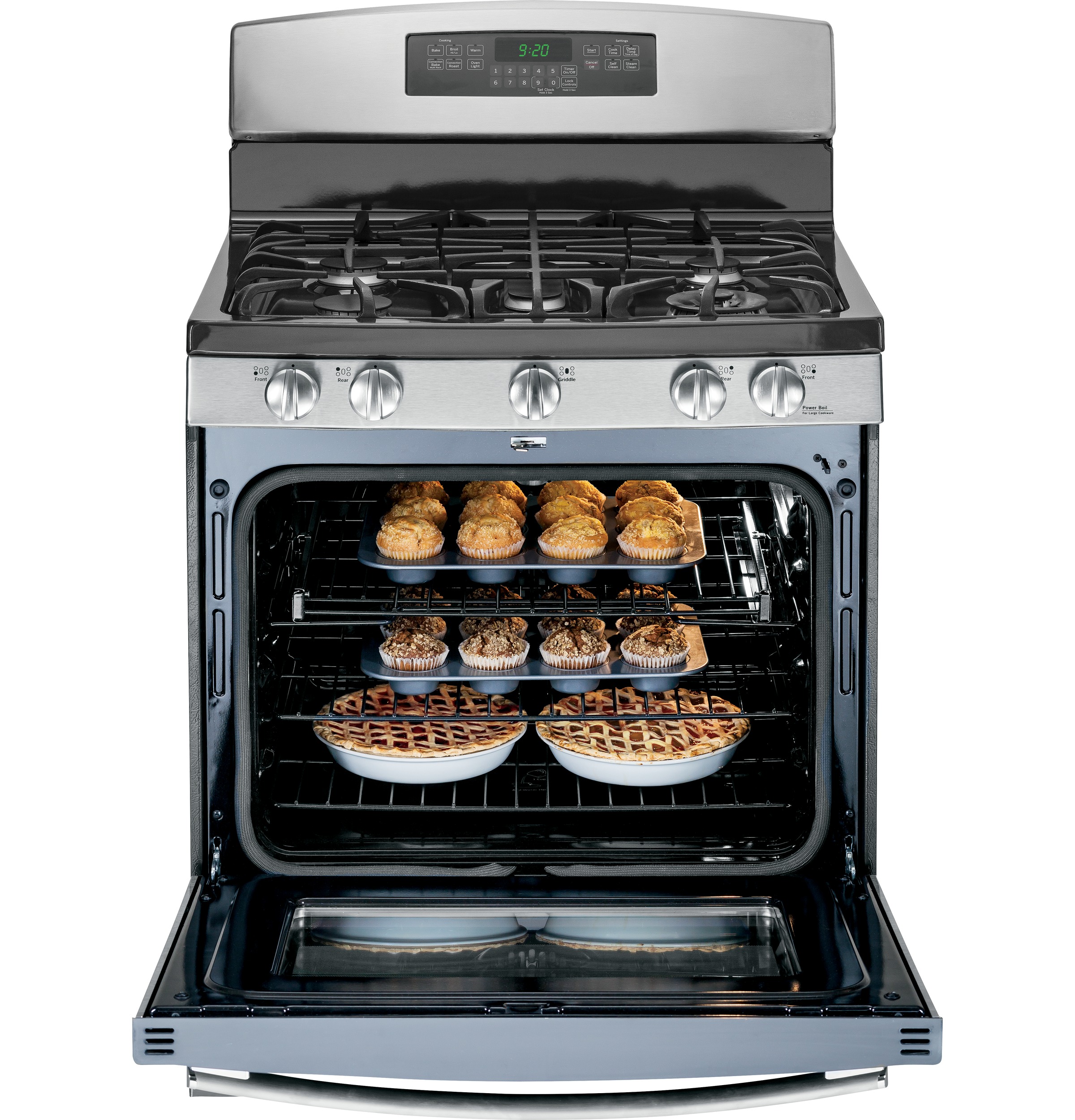 Series 30" Free-Standing Self Clean Gas Range PGB920SEFSS, product image 3 of 13