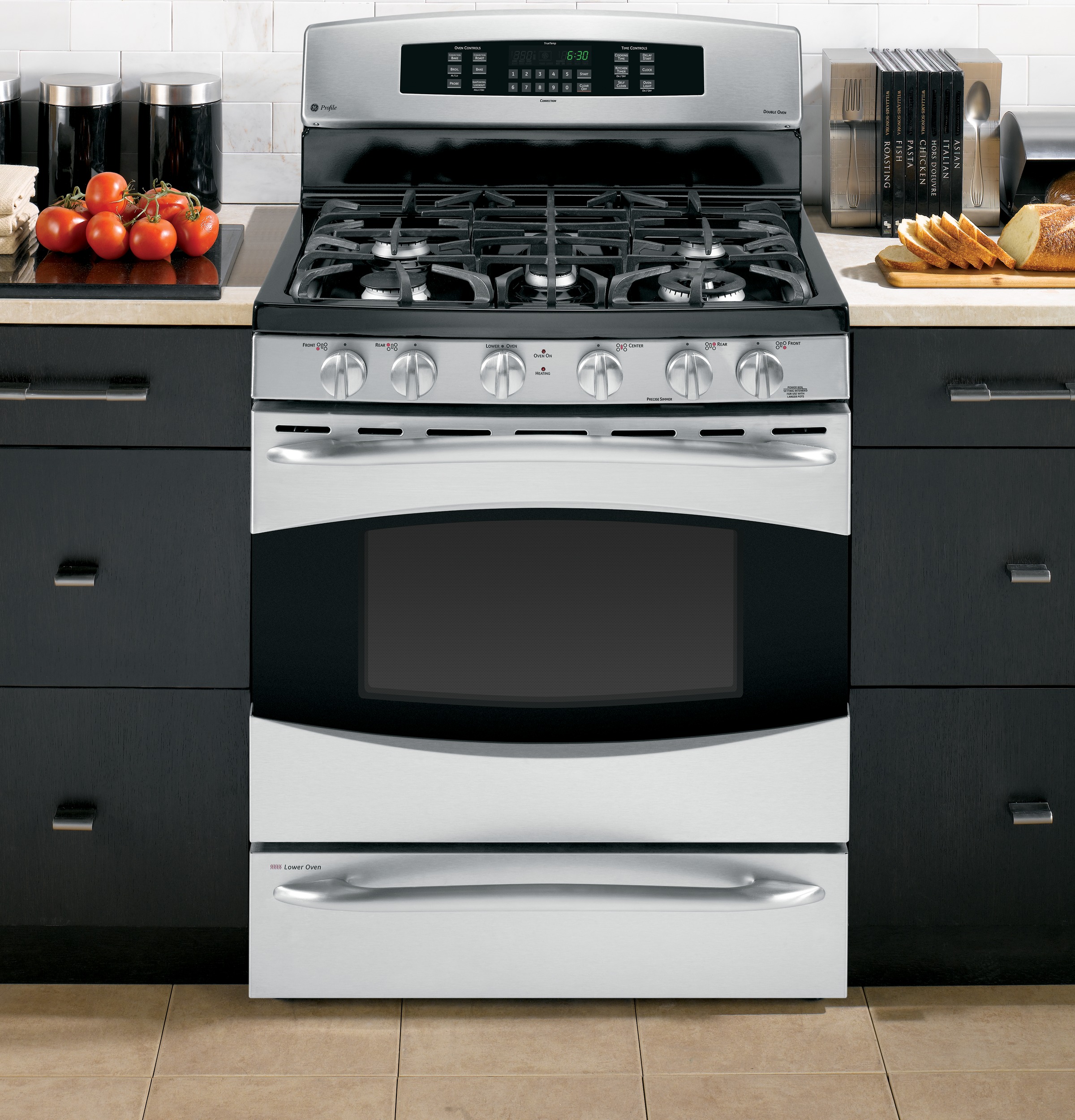 30" Free-Standing Self Clean Gas Range with Baking Drawer PGB930SETSS, product image 5 of 8