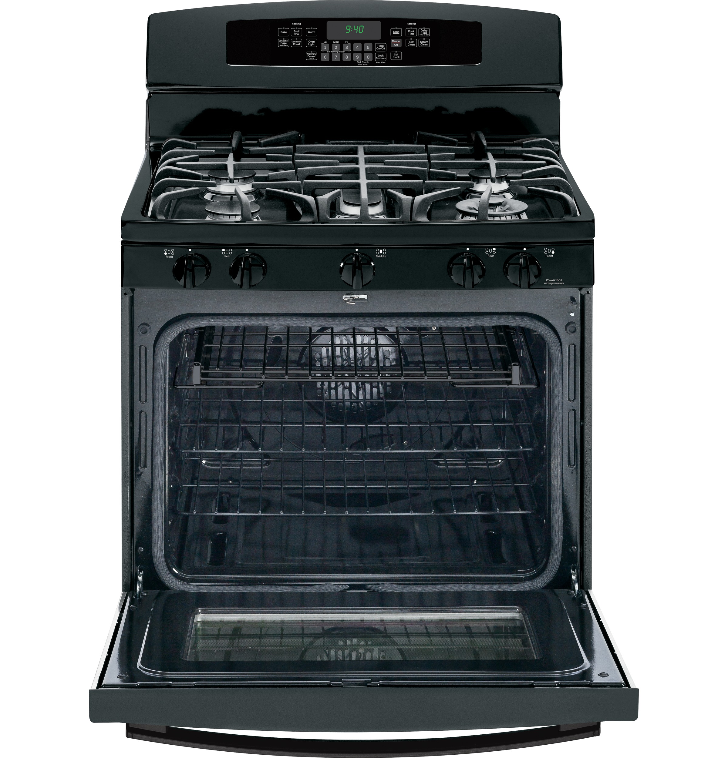 Series 30" Free-Standing Self Clean Gas Range with Warming Drawer PGB940DEFBB, product image 6 of 13