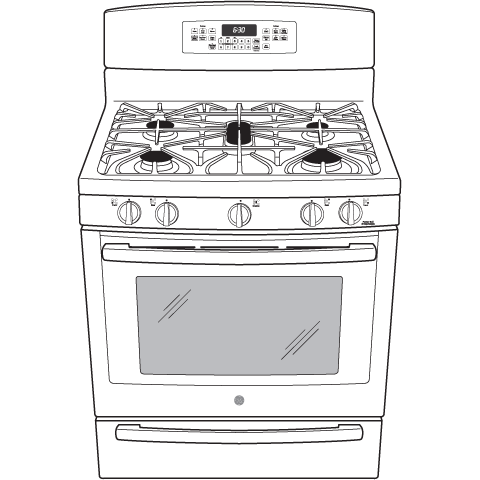 Series 30" Free-Standing Self Clean Gas Range with Warming Drawer PGB940DEFBB, product image 12 of 13