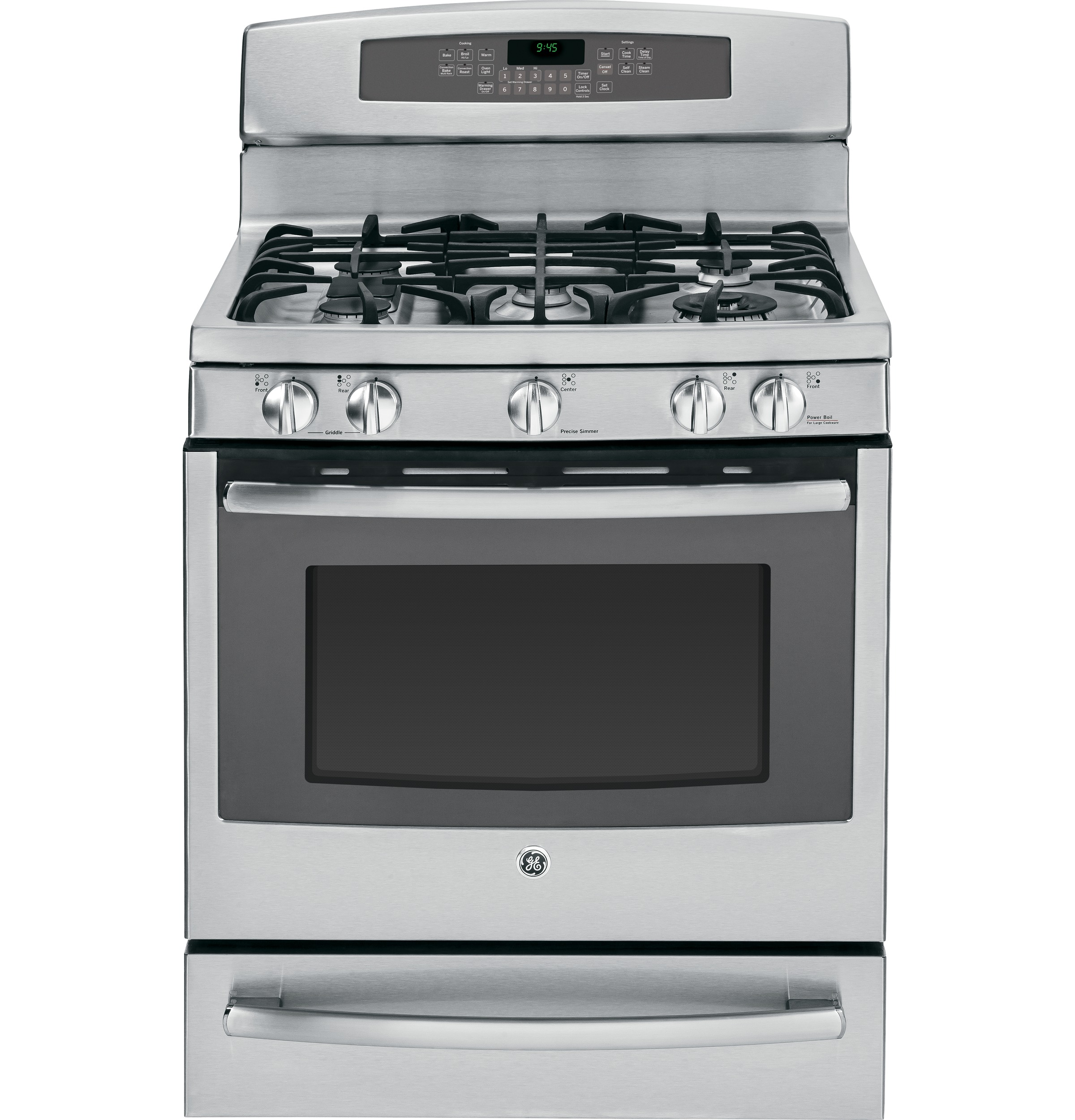 Series 30" Free-Standing Self Clean Gas Range with Warming Drawer PGB945SEFSS
