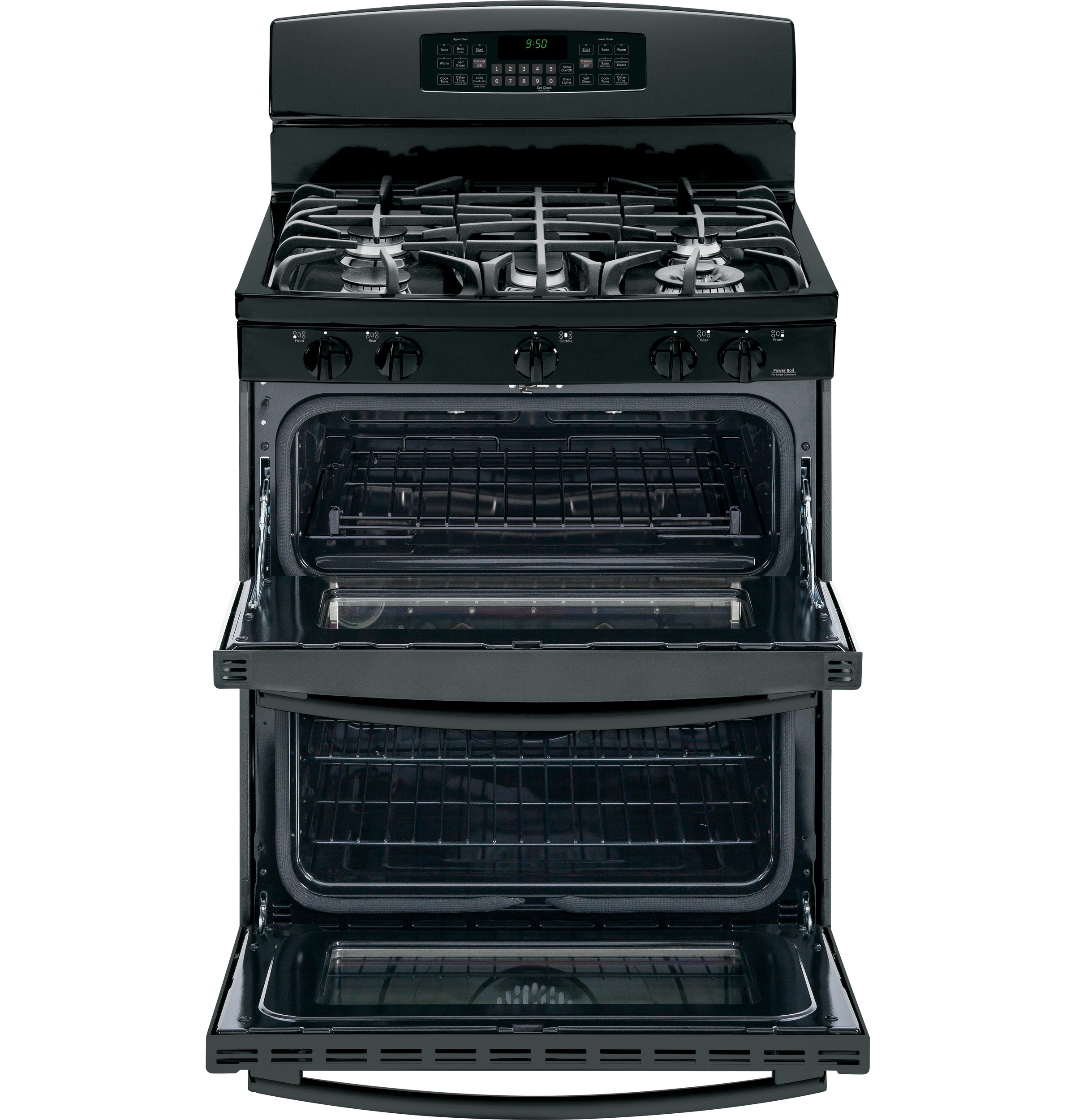 Series 30" Free-Standing Gas Double Oven with Convection Range PGB950DEFBB, product image 2 of 10