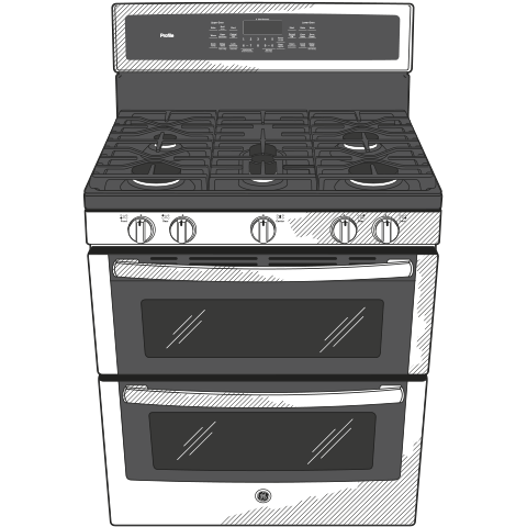 30" Free-Standing Gas Double Oven Convection Range PGB960BEJTS, product image 15 of 15