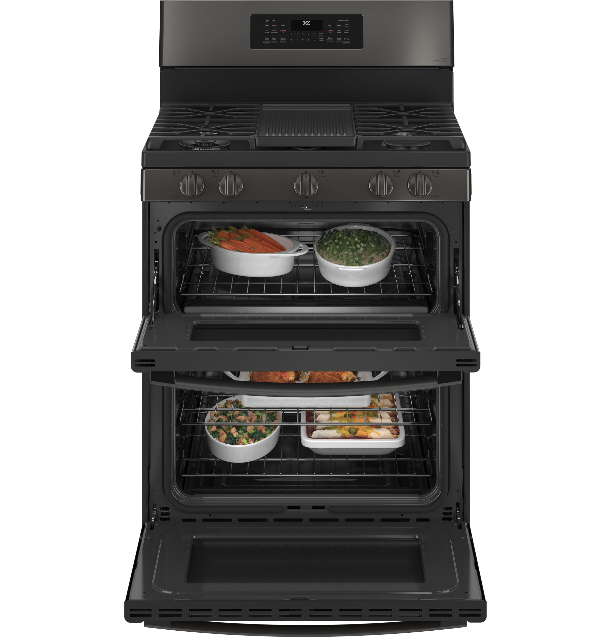 30" Free-Standing Gas Double Oven Convection Range with No Preheat Air Fry view 3