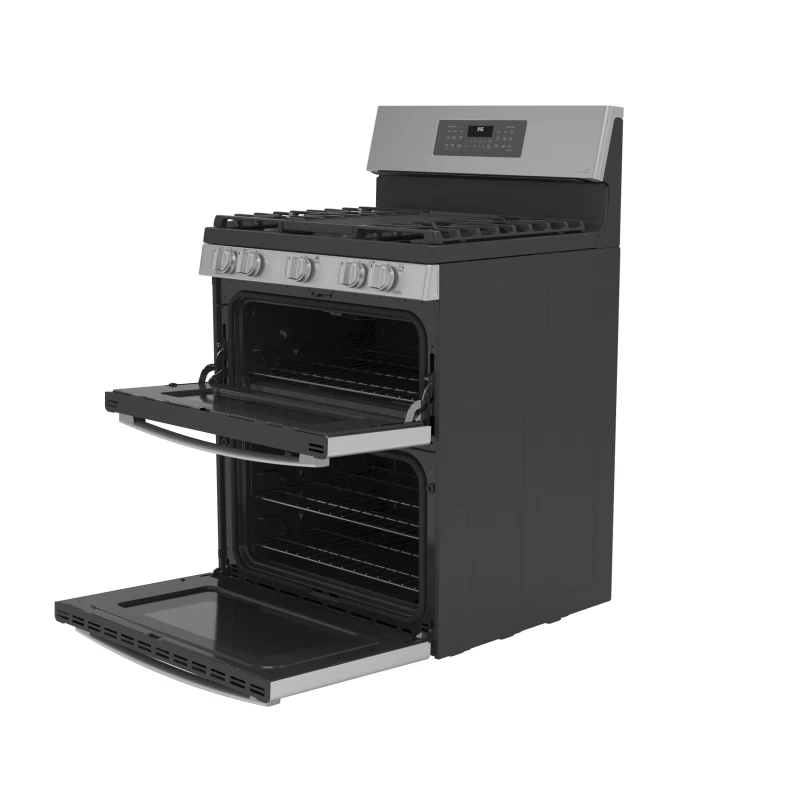 30" Free-Standing Gas Double Oven Convection Fingerprint Resistant Range with No Preheat Air Fry view 30