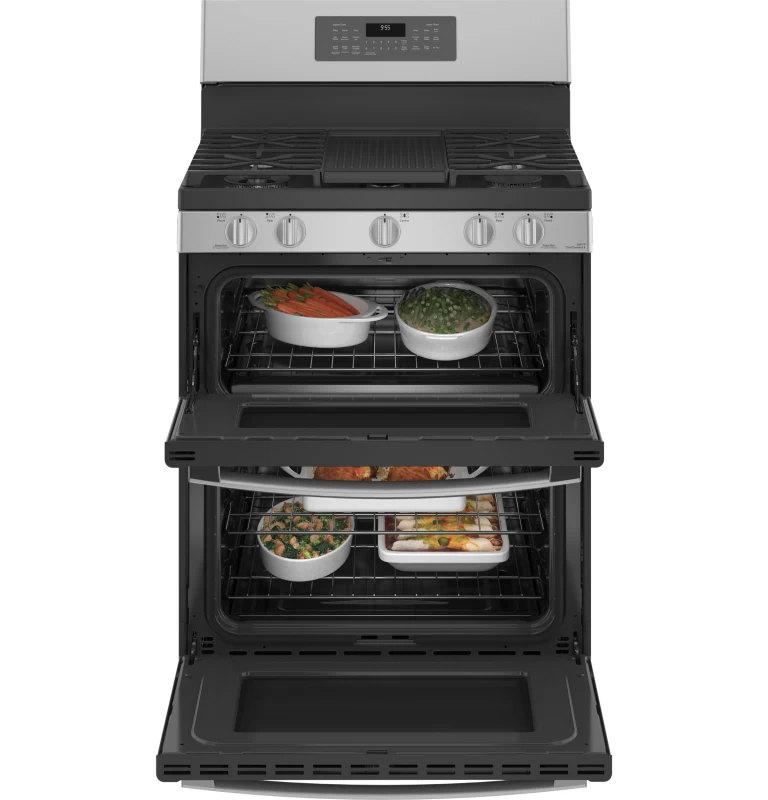 30" Free-Standing Gas Double Oven Convection Fingerprint Resistant Range with No Preheat Air Fry view 79