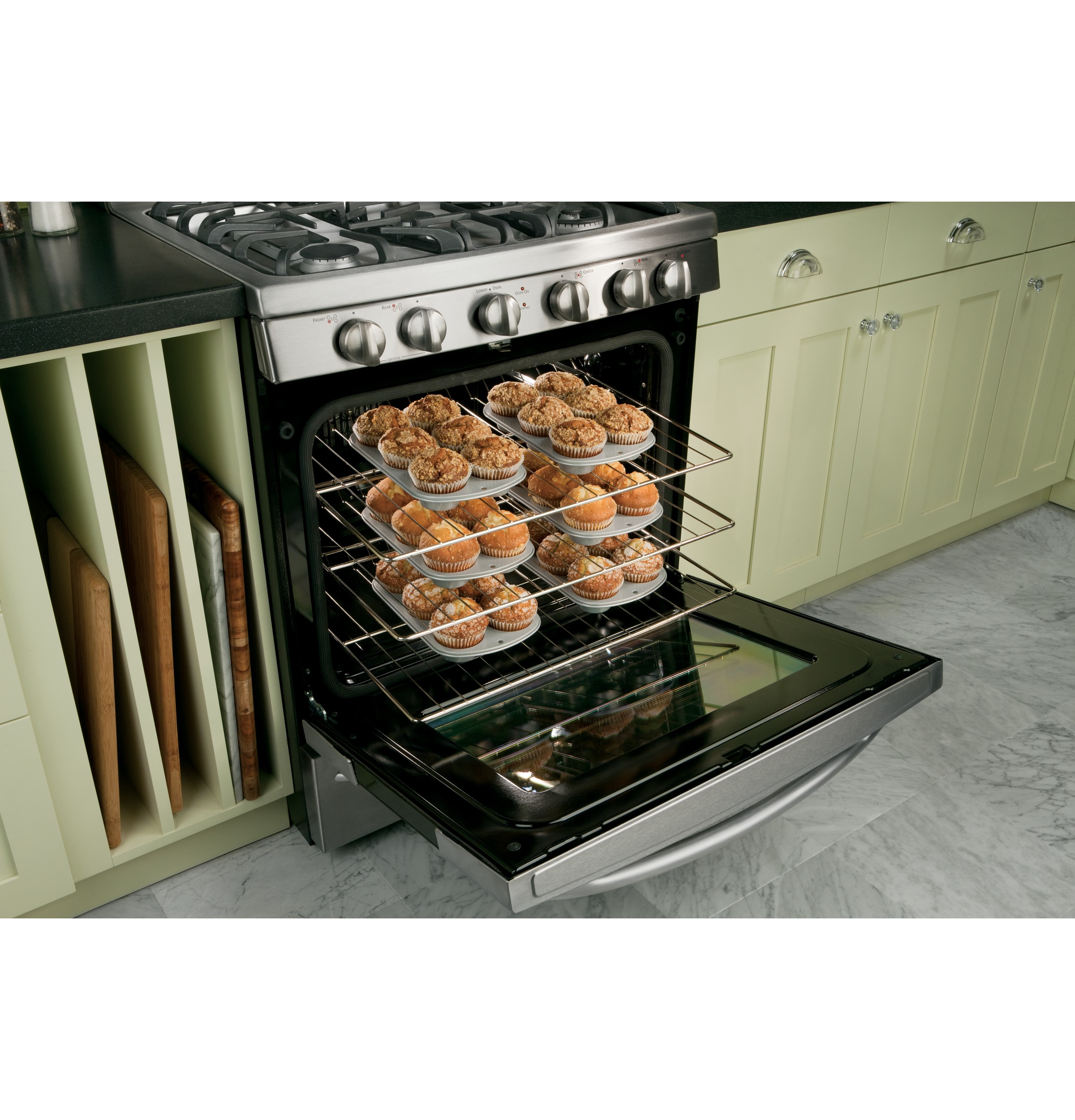30" Free-Standing Range with Baking Drawer PGB980SETSS, product image 9 of 13