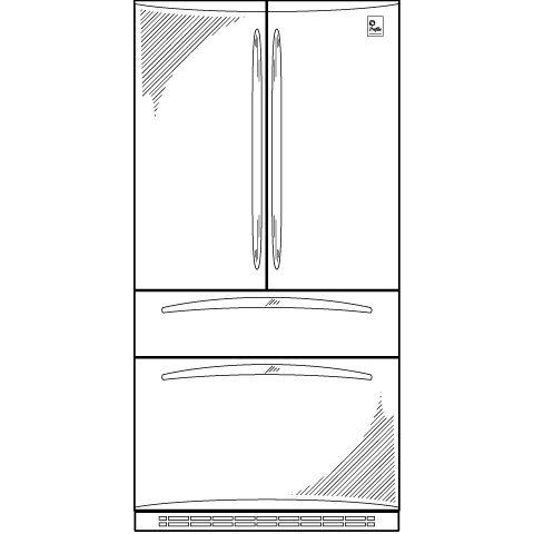 20.7 Cu. Ft. Refrigerator with Armoire Styling PGCS1NFYSS