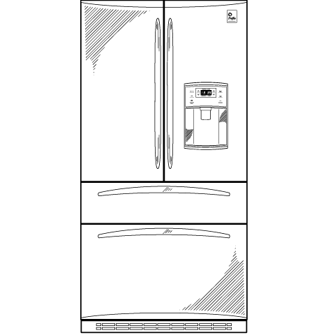 Counter-Depth 20.6 Cu. Ft. Refrigerator with Armoire Styling PGCS1PJZSS