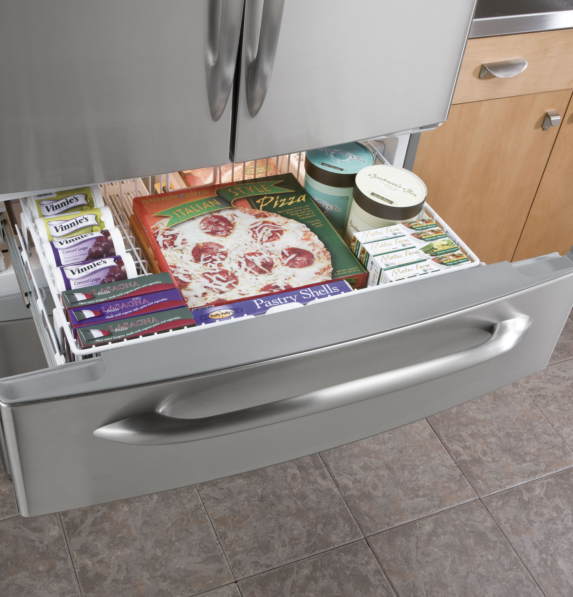 Counter-Depth 20.6 Cu. Ft. Refrigerator with Armoire Styling PGCS1PJZSS