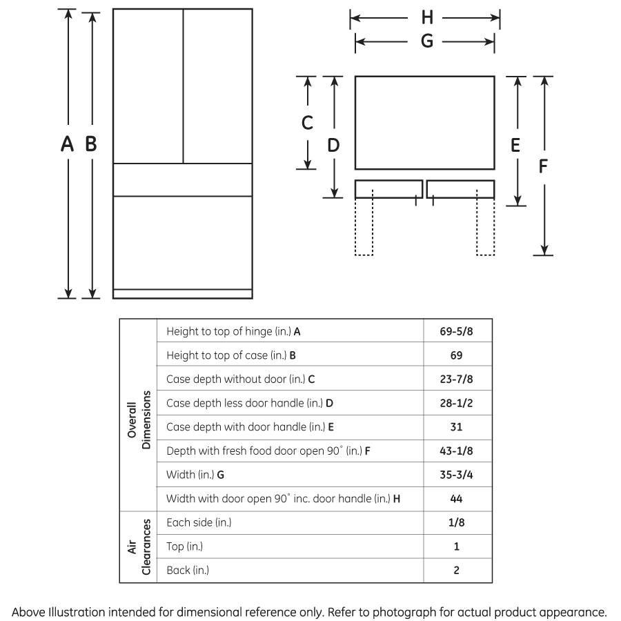 Series 20.7 Cu. Ft. Refrigerator with Armoire Styling PGCS1RKZSS