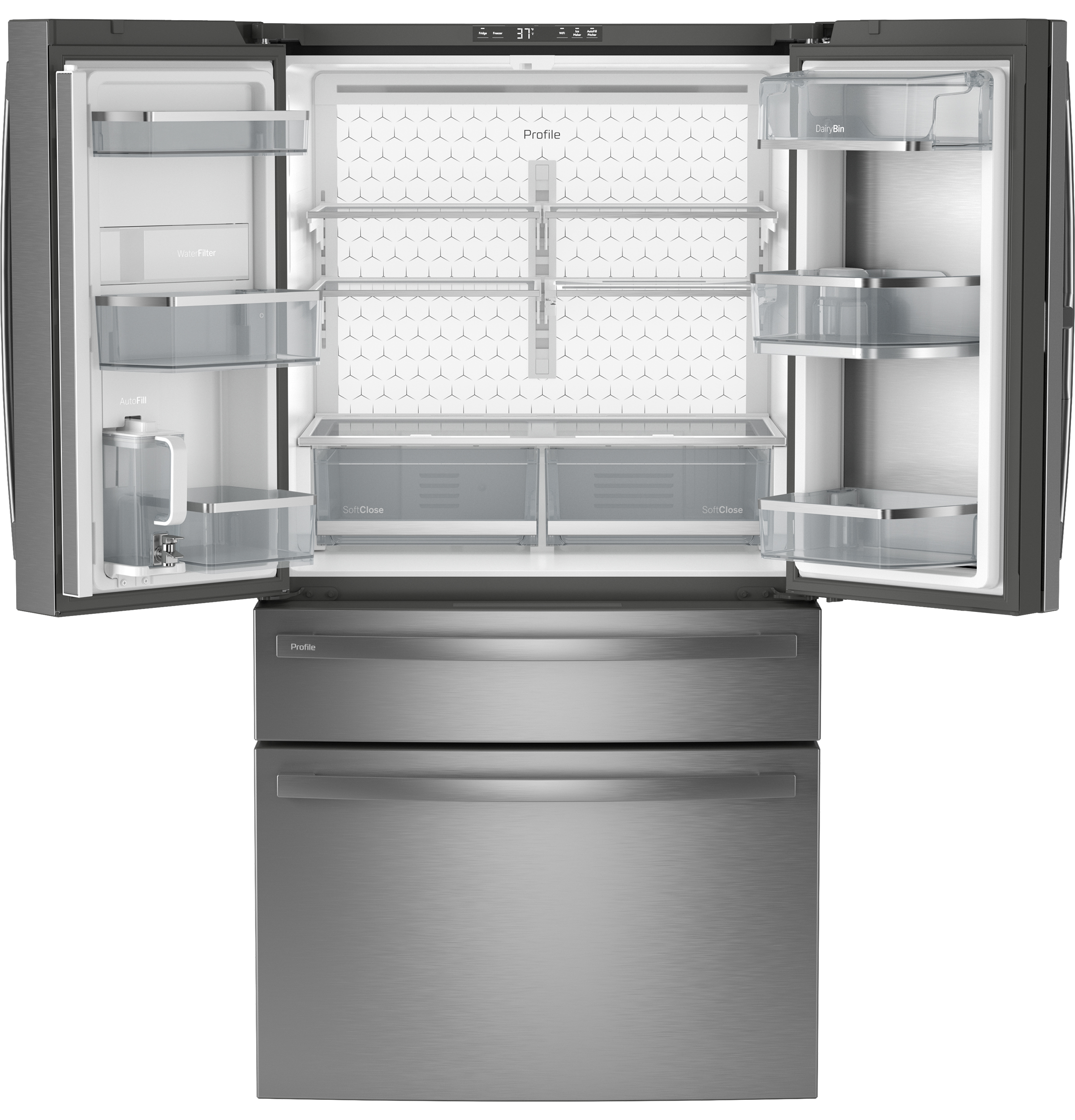 29 Cu. Ft. Smart Fingerprint Resistant 4-Door French-Door Refrigerator with Door In Door view 20