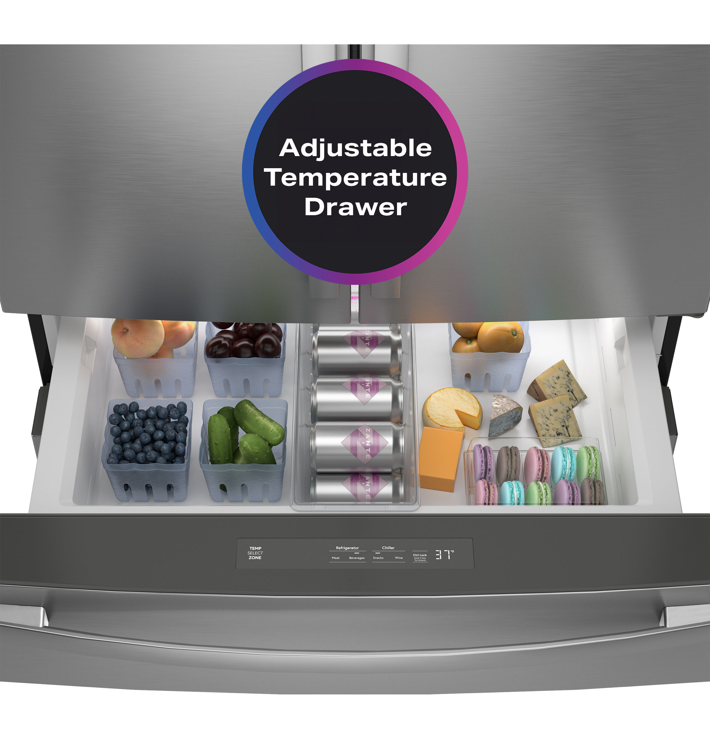 29 Cu. Ft. Smart Fingerprint Resistant 4-Door French-Door Refrigerator with Door In Door view 31