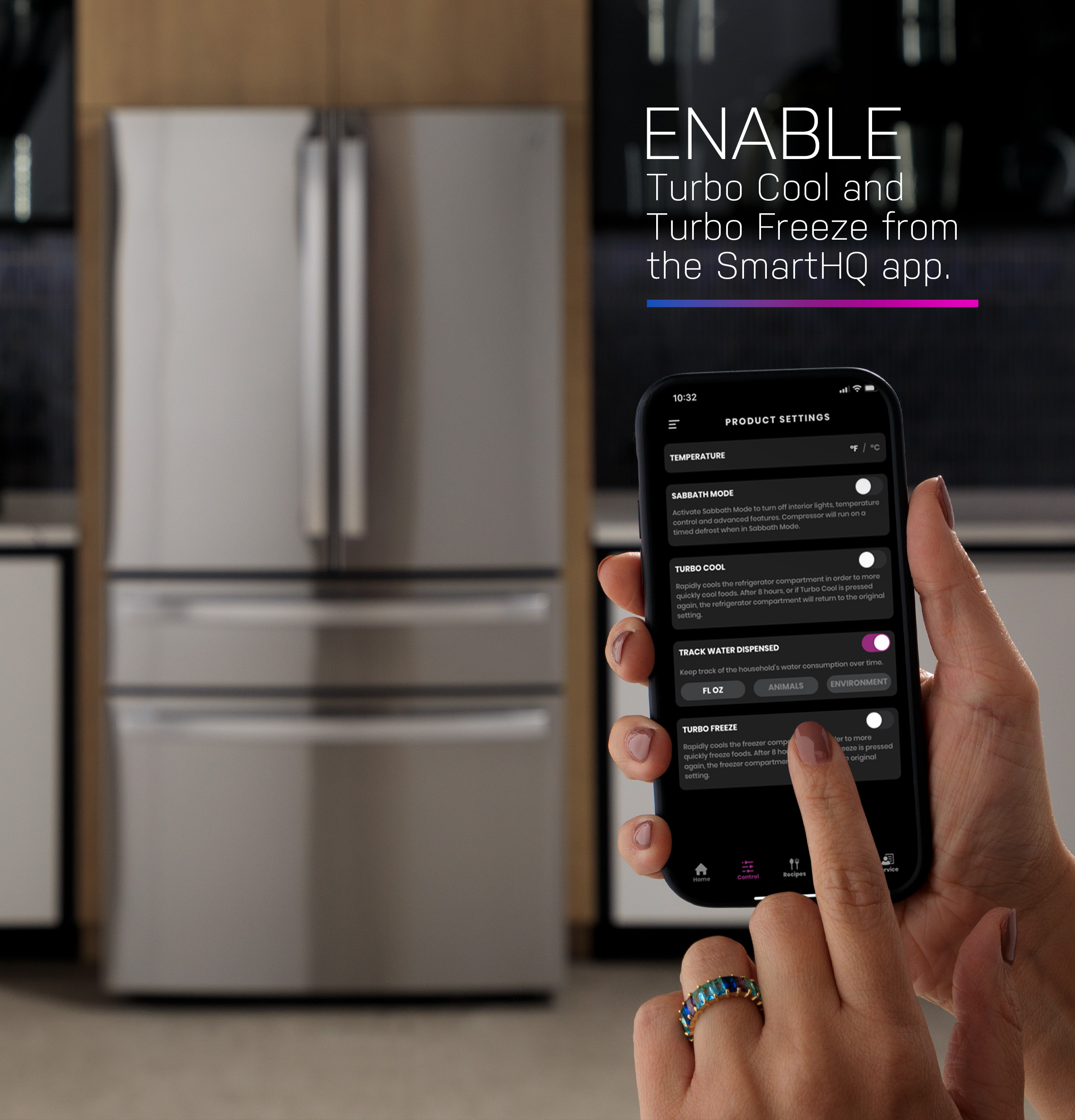 29 Cu. Ft. Smart Fingerprint Resistant 4-Door French-Door Refrigerator with Door In Door view 2
