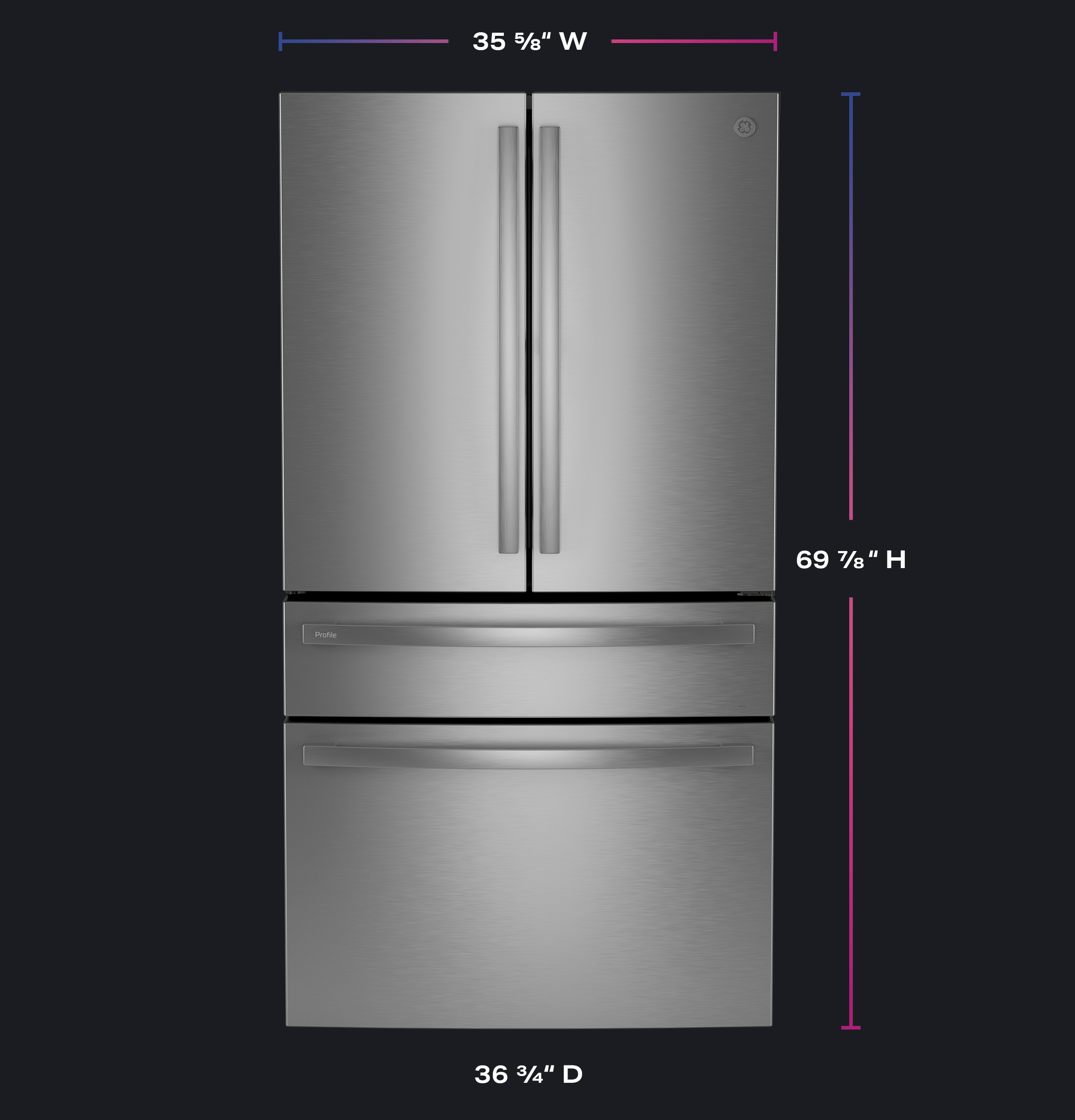 28.7 Cu. Ft. Smart Fingerprint Resistant 4-Door French-Door Refrigerator With Dual-Dispense AutoFill Pitcher view 11