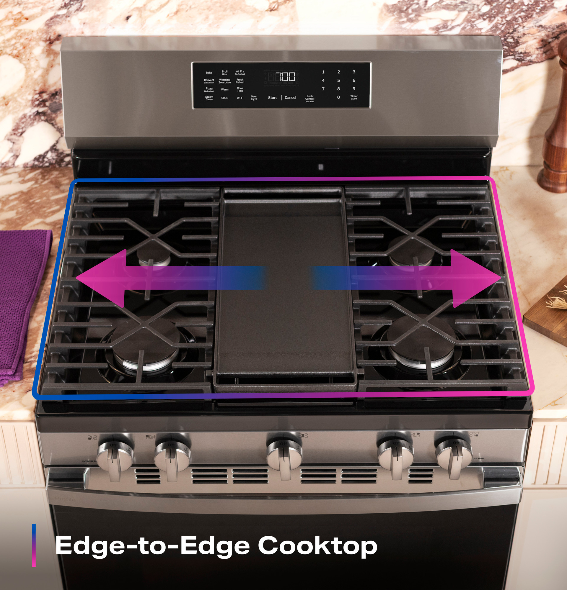 30” Smart Free-Standing Gas Convection Range with No Preheat Air Fry and EasyWash Oven Tray view 68