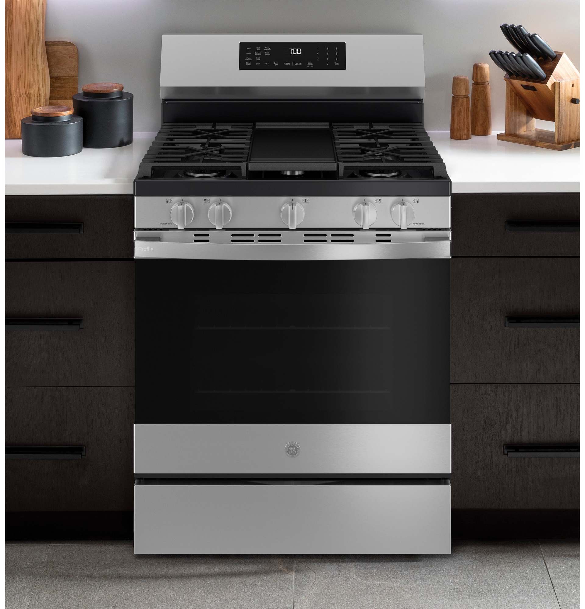 30” Smart Free-Standing Gas Convection Range with No Preheat Air Fry and EasyWash Oven Tray view 72