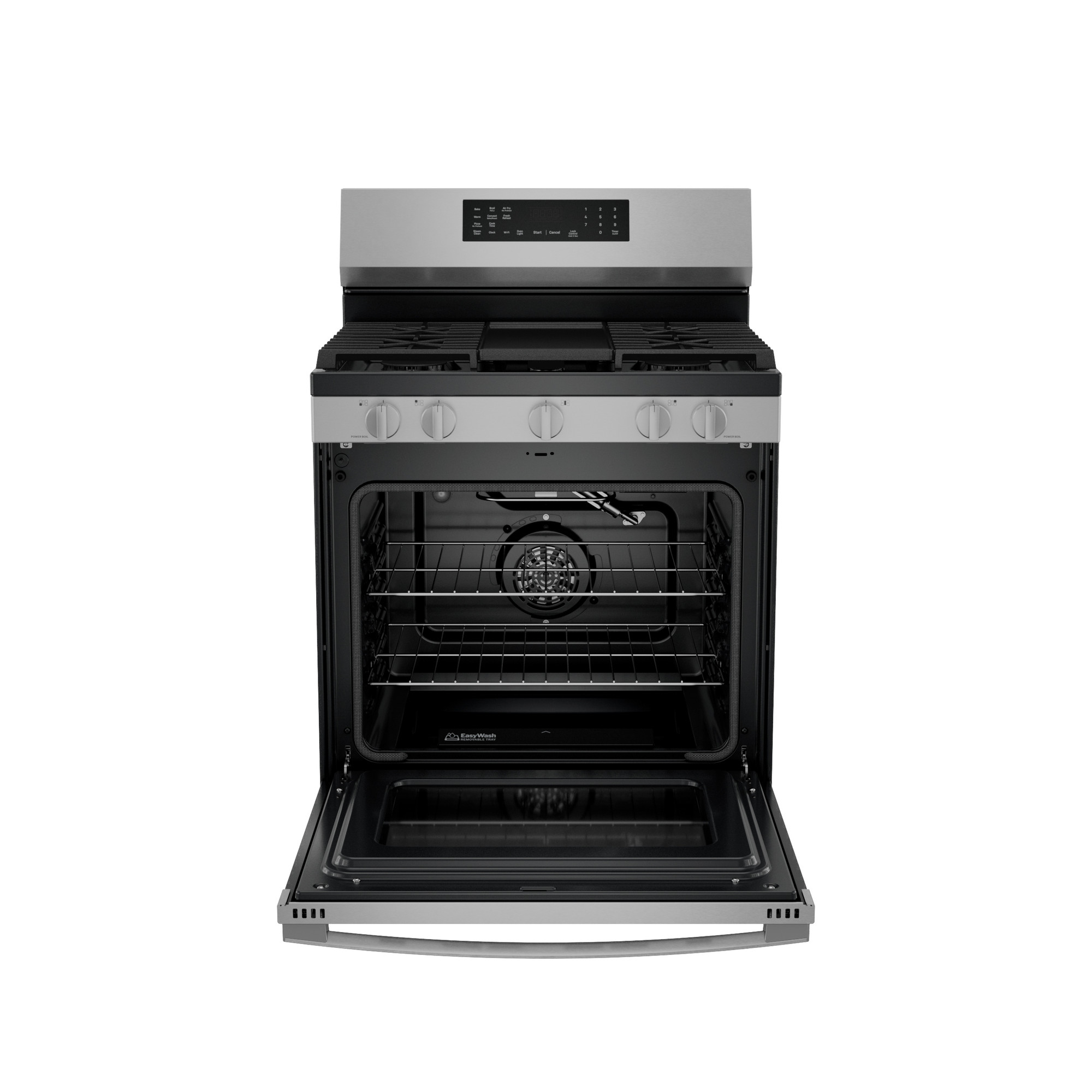 30” Smart Free-Standing Gas Convection Range with No Preheat Air Fry and EasyWash Oven Tray view 5