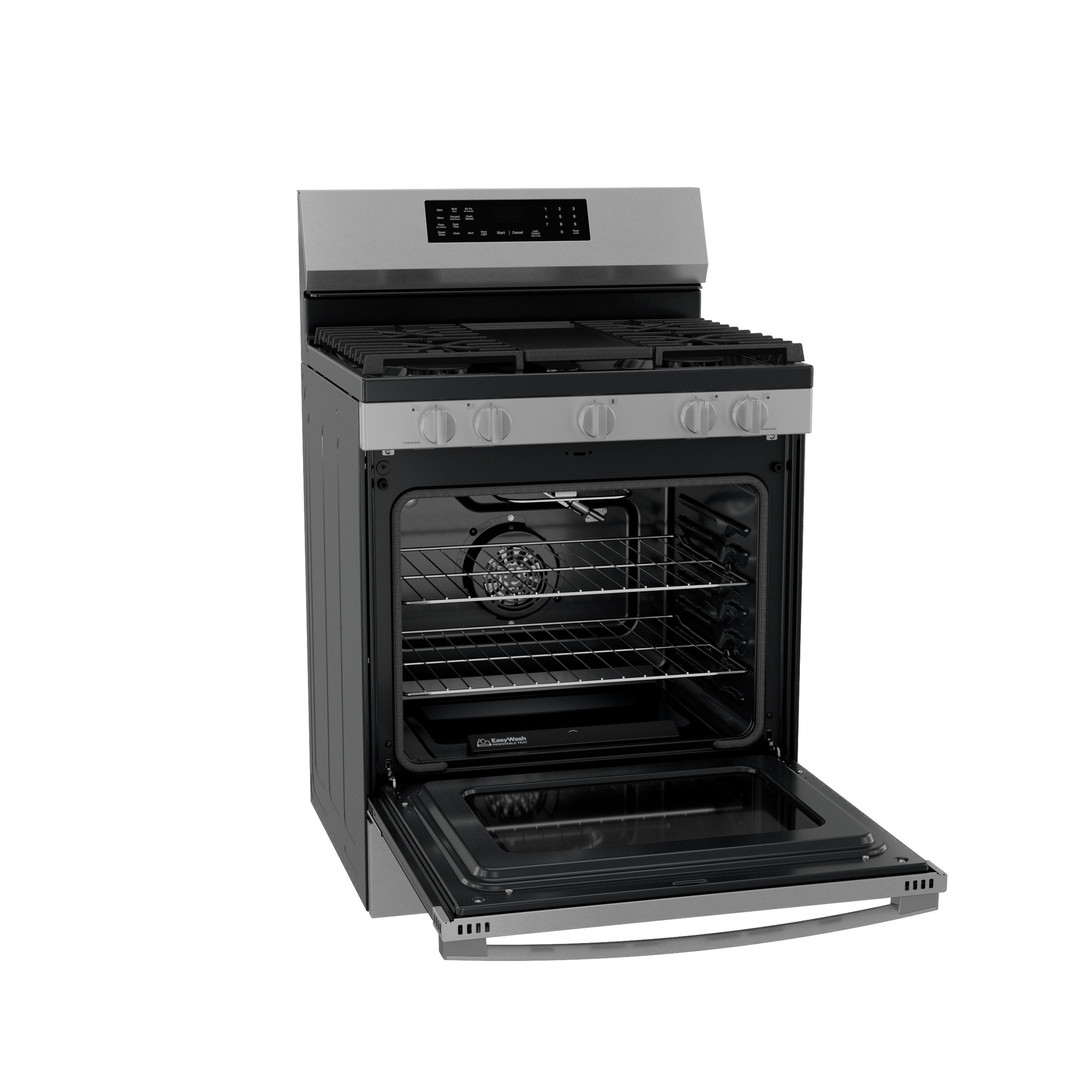 30” Smart Free-Standing Gas Convection Range with No Preheat Air Fry and EasyWash Oven Tray view 76