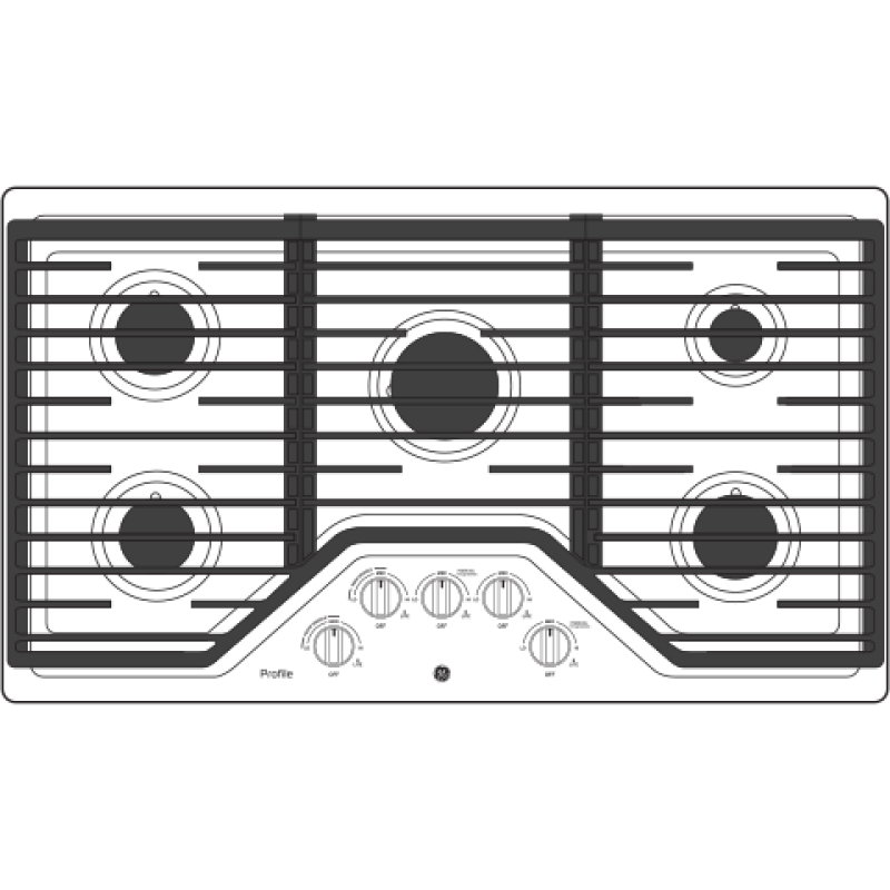36" Built-In Gas Cooktop with Five Burners view 18