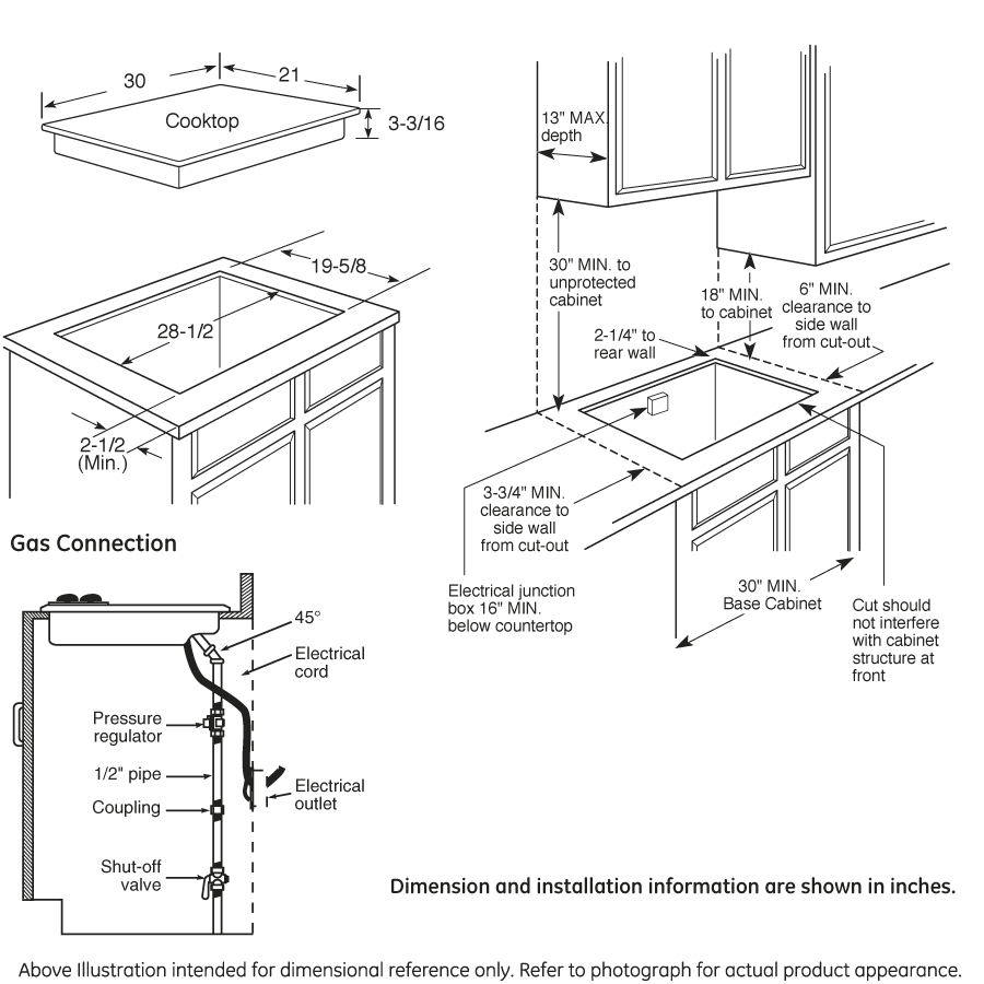 Series 30" Built-In Gas Cooktop PGP943DETBB