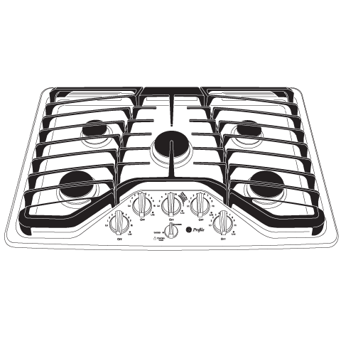 Series 30" Built-In Gas Cooktop PGP953DETBB
