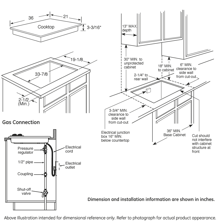 Series 36" Built-In Gas Cooktop view 5