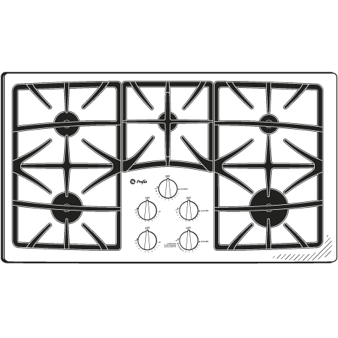 Series 36" Built-In Gas Cooktop view 5
