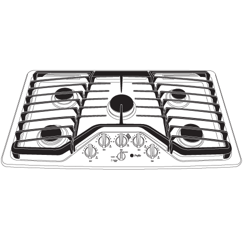 Series 36" Built-In Gas Cooktop PGP976DETBB