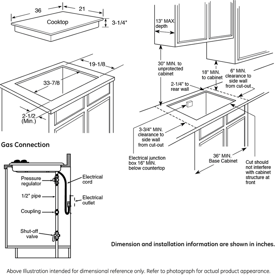 Series 36" Built-In Gas Cooktop PGP976DETWW