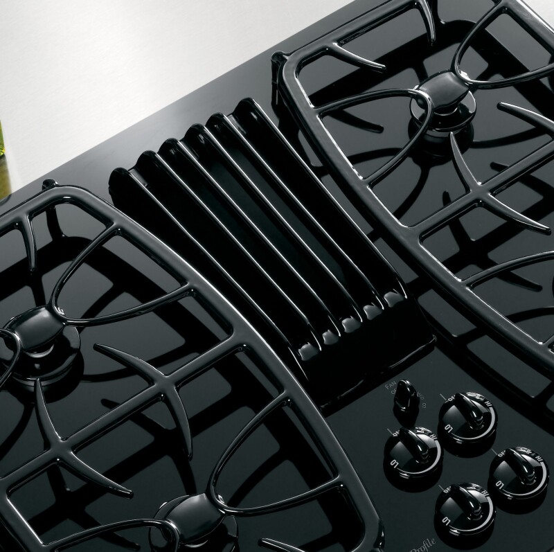 GE Profile Series 30" Built-In Gas Downdraft Cooktop Black PGP989DNBB Picture 1