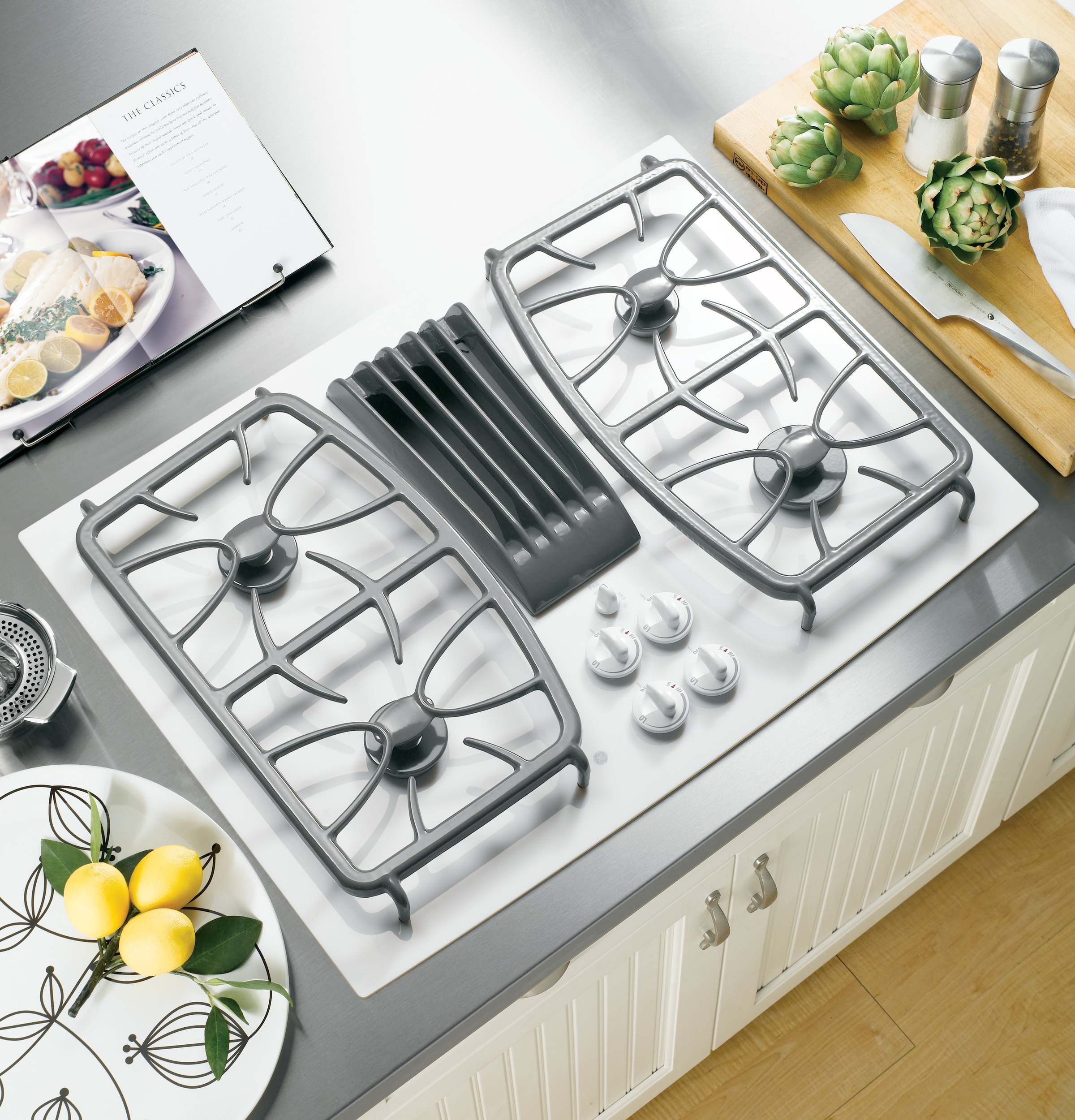 Series 30" Built-In Gas Downdraft Cooktop PGP989TNWW