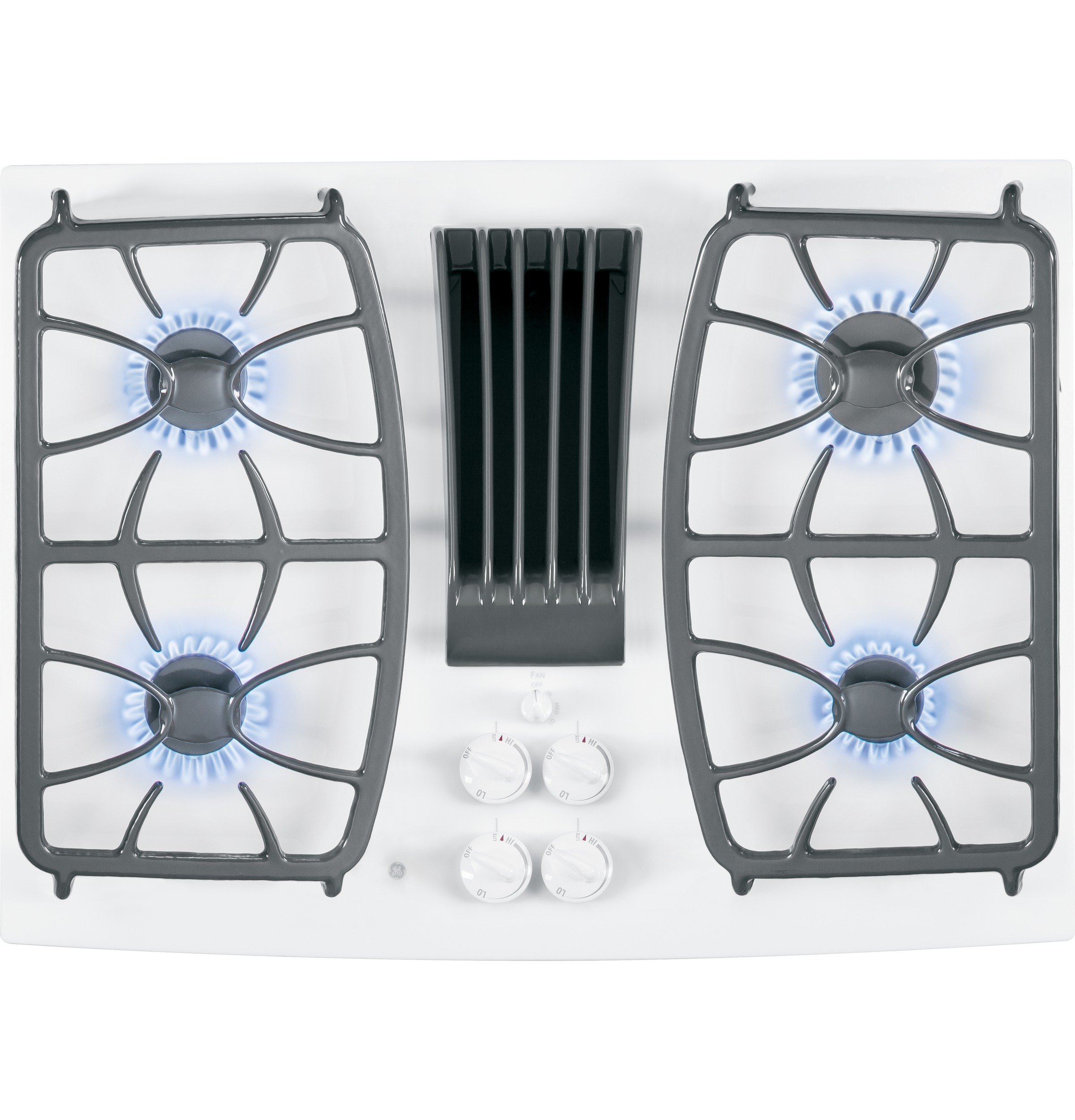 Series 30" Built-In Gas Downdraft Cooktop PGP989TNWW