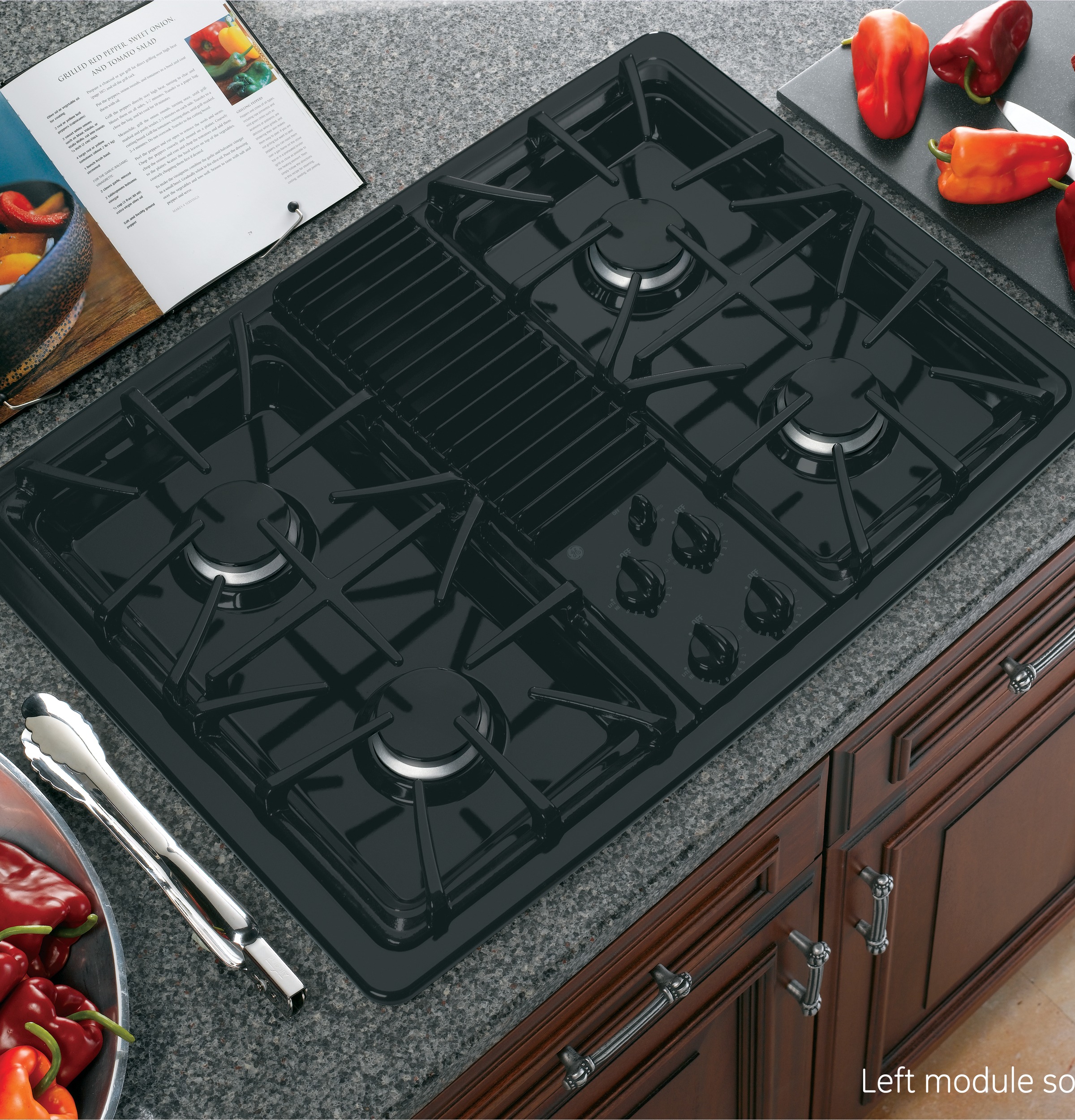 Series Built-In Downdraft Gas Modular Cooktop PGP990DEFBB